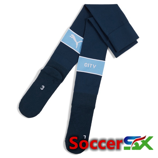 Manchester City Home Soccer Socks Blue Royal 2024/2025