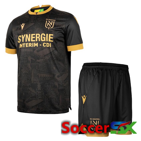 FC Nantes Kids Away Soccer Jersey Black 2024/2025