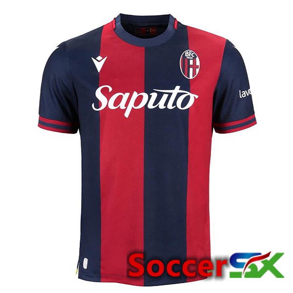Bologna Home Soccer Jersey Blue Red 2024/2025