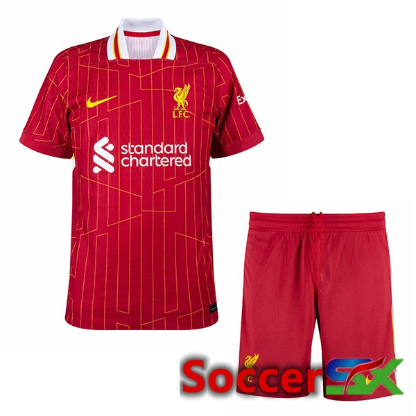 FC Liverpool Kids Home New Soccer Jersey 2024/2025