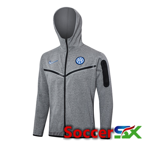 Inter Milan Training Sweatshirt Hoodie Grey 2024/2025