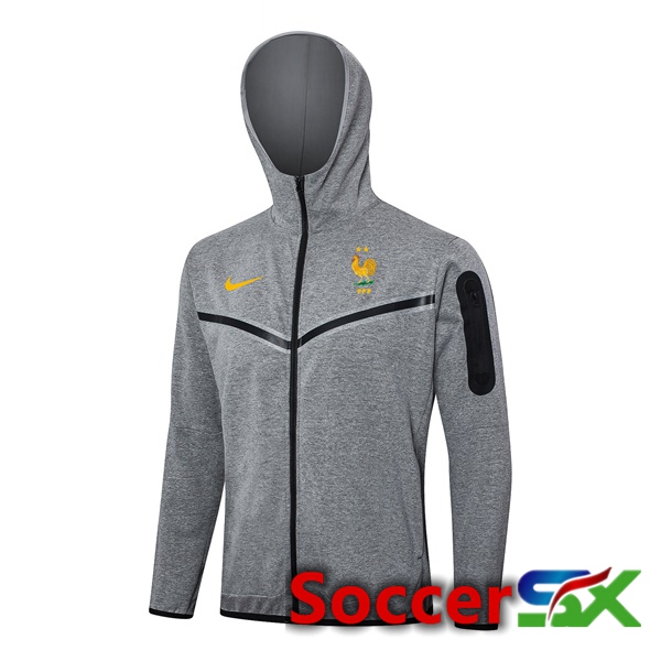 France Training Sweatshirt Hoodie Grey 2024/2025