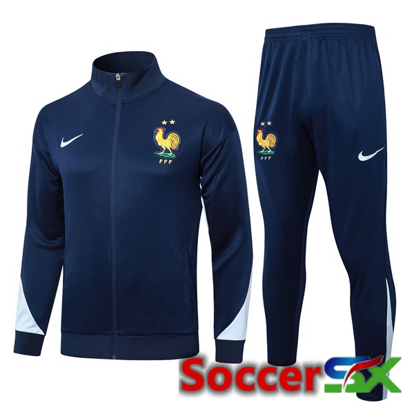 France Training Jacket Suit Blue Royal 2024/2025