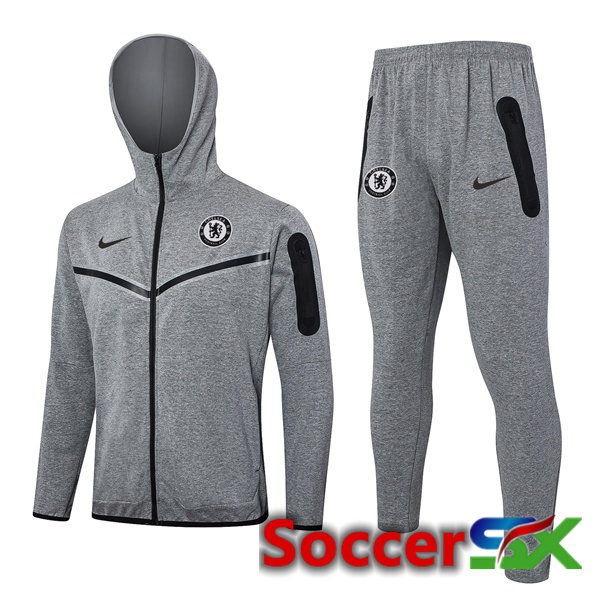 FC Chelsea Training Sweatshirt Hoodie Grey 2024/2025
