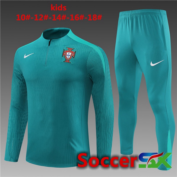 Portugal Kids kit Training Tracksuit Green 2024/2025