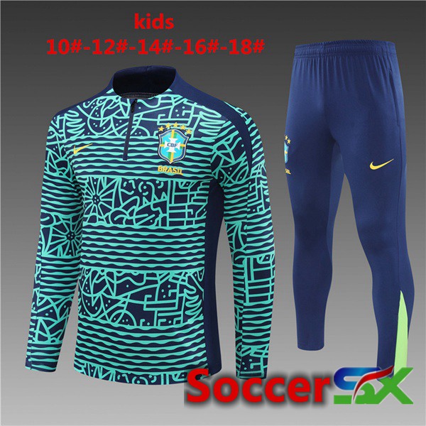 Brazil Kids kit Training Tracksuit Green 2024/2025