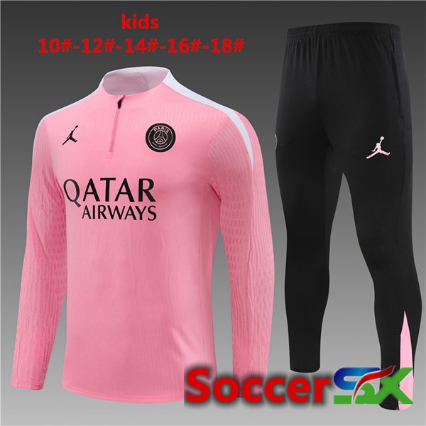 Paris PSG Kids kit Training Tracksuit Pink 2024/2025