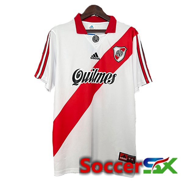 River Plate Retro Home Soccer Jersey White 1998-1999