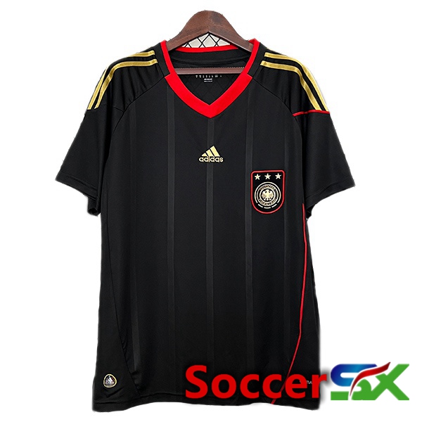 Germany Retro Away Soccer Jersey Black 2010