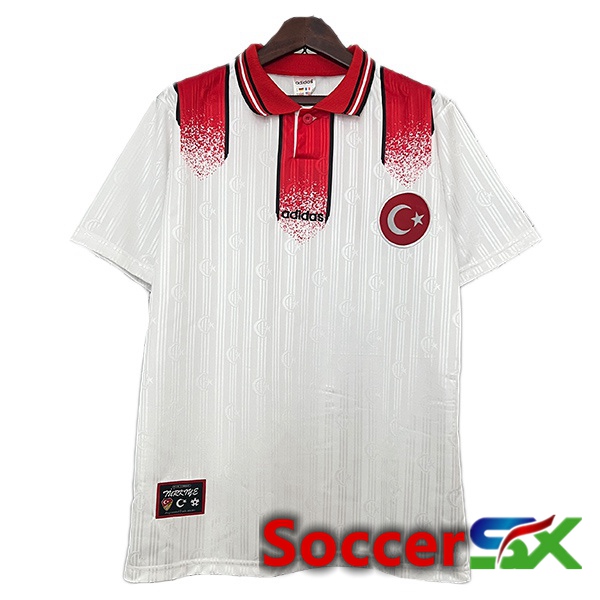 Türkiye Retro Away Soccer Jersey White 1996