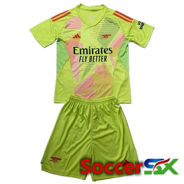 Arsenal Kids Goalkeeper Soccer Jersey Green 2024/2025