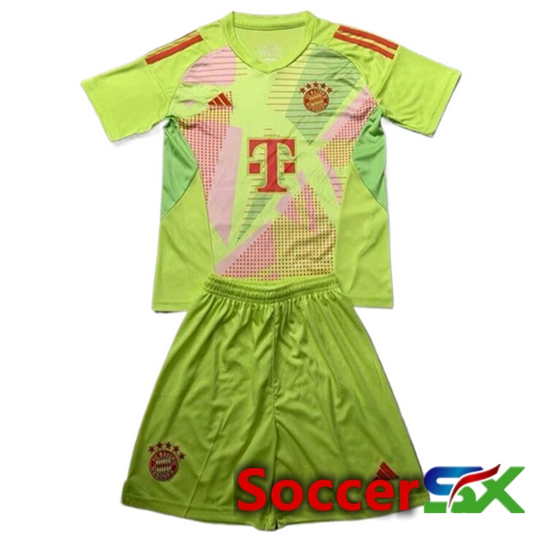 Bayern Munich Kids Goalkeeper Soccer Jersey Green 2024/2025