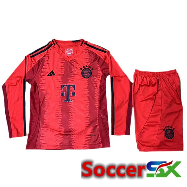 Bayern Munich Kids Home Soccer Jersey Long sleeve 2024/2025