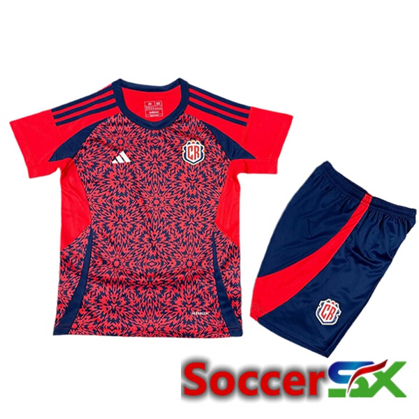 Costa Rica Kids Home Soccer Jersey 2024/2025