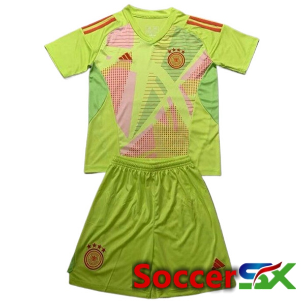 Germany Kids Goalkeeper Soccer Jersey Green 2024/2025