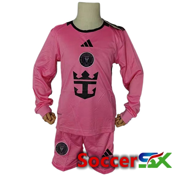 Inter Miami CF Kids Home Soccer Jersey Long sleeve 2024/2025