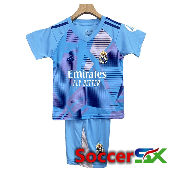 Real Madrid Kids Goalkeeper Home Soccer Jersey 2024/2025