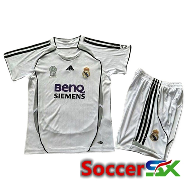 Real Madrid Retro Kids Home Soccer Jersey 2006/2007