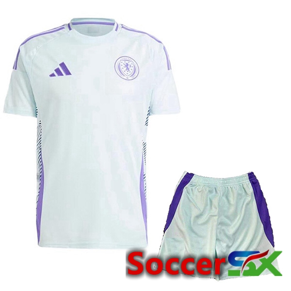 Scotland Away kit Soccer Jersey + Shorts UEFA Euro 2024