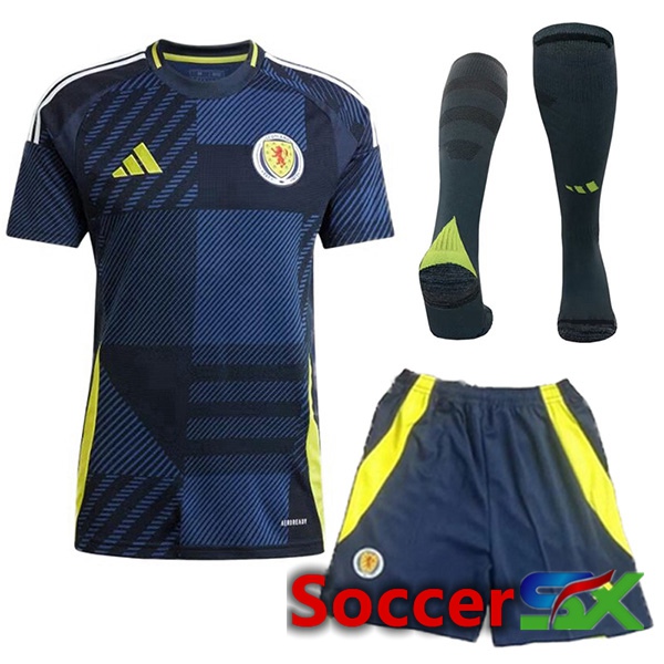 Scotland Home kit Soccer Jersey (Shorts + Socks) UEFA Euro 2024