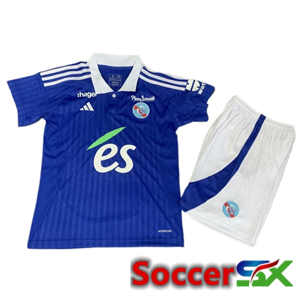 RC Strasbourg Kids Home Soccer Jersey 2024/2025