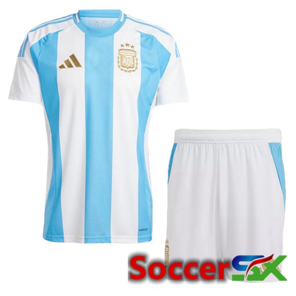 Argentina Kids Home Soccer Jersey Blue White 2024/2025