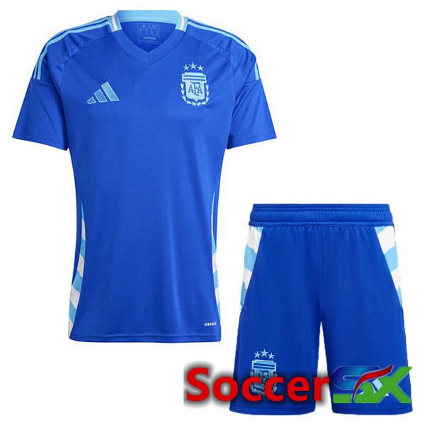 Argentina Kids Away Soccer Jersey Blue 2024/2025