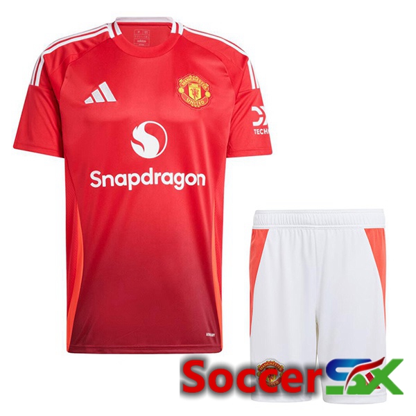 Manchester United Kids Home Soccer Jersey Red 2024/2025