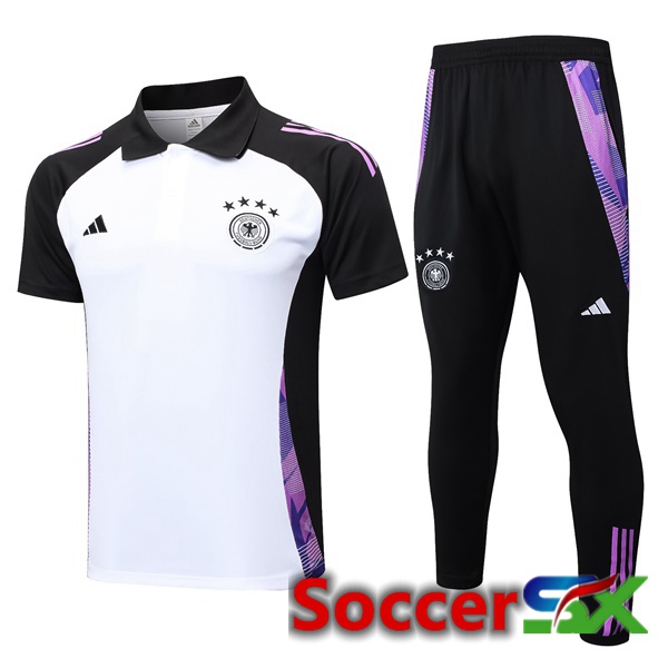 Germany Soccer Polo + Training Pants White 2024/2025