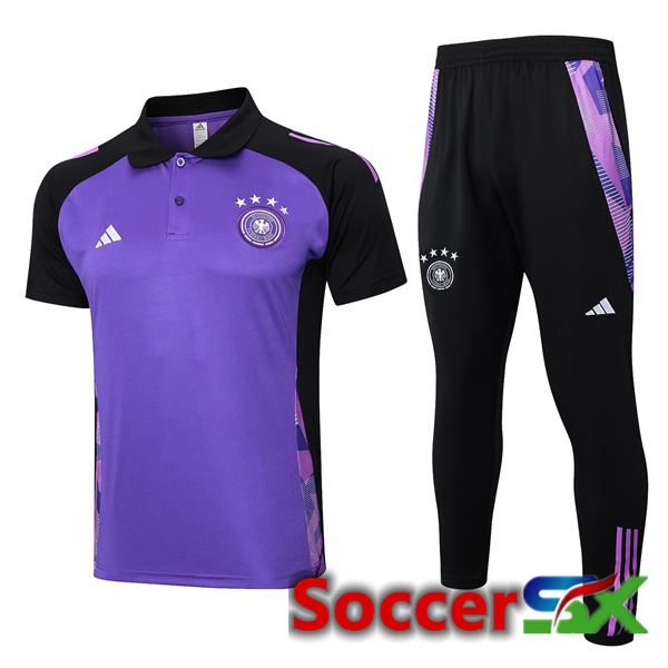 Germany Soccer Polo + Training Pants Purple 2024/2025