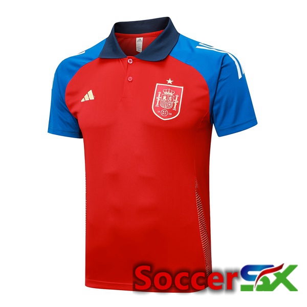 Spain Soccer Polo Red 2024/2025