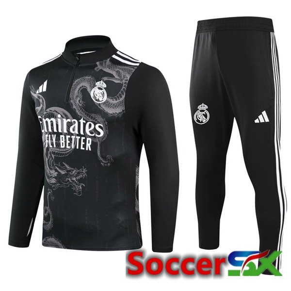 Real Madrid kit Training Tracksuit Black 2024/2025