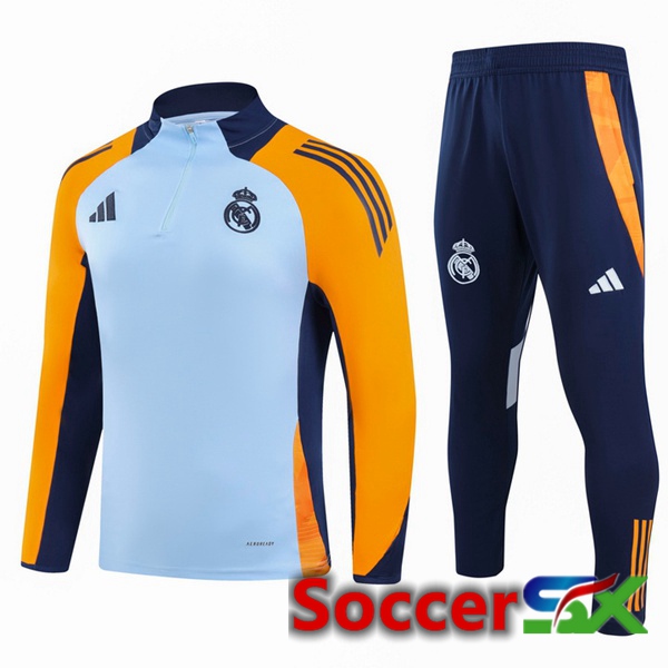 Real Madrid kit Training Tracksuit White Yellow 2024/2025