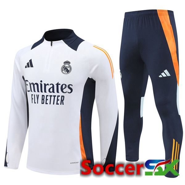 Real Madrid kit Training Tracksuit White 2024/2025