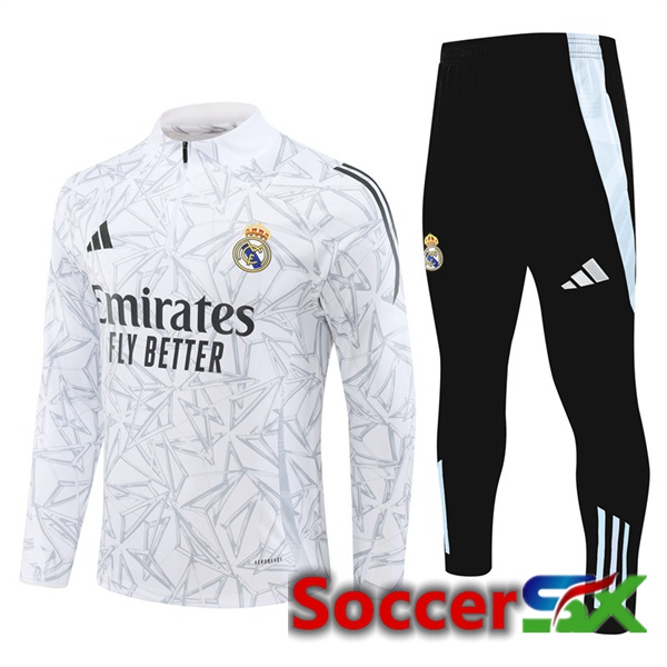 Real Madrid kit Training Tracksuit White 2024/2025