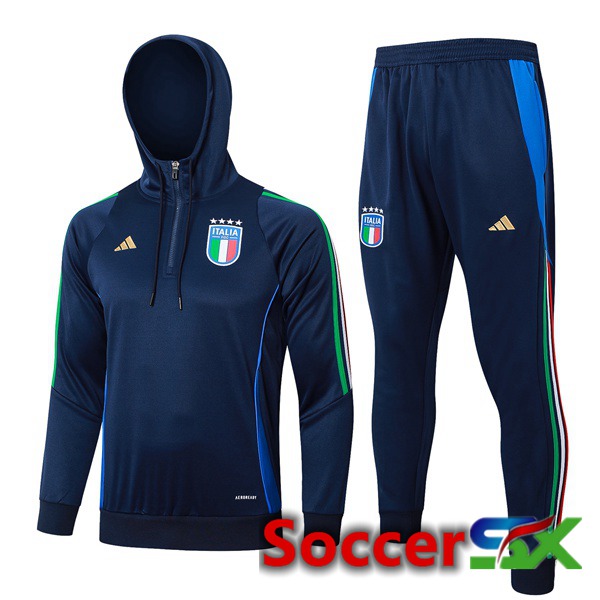 Italy Training Tracksuit Sweatshirt HoodieBlue Royal 2024/2025