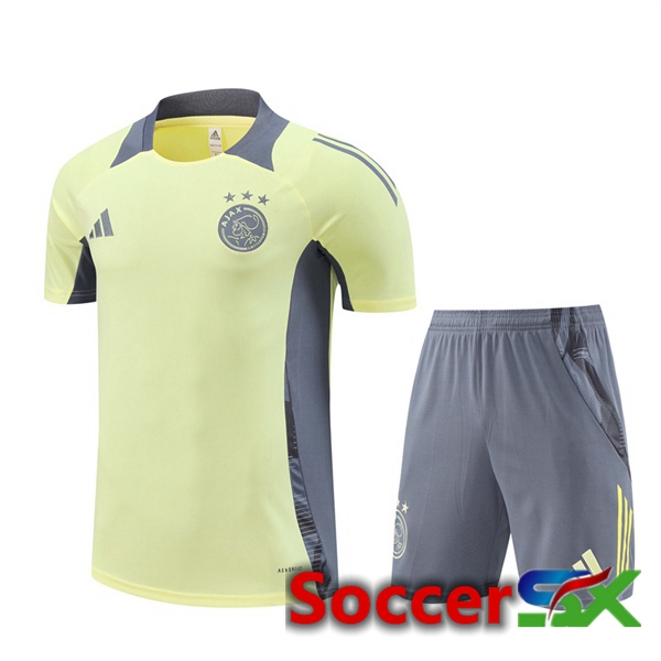 AFC Ajax kit Training T Shirt + Shorts Yellow 2024/2025