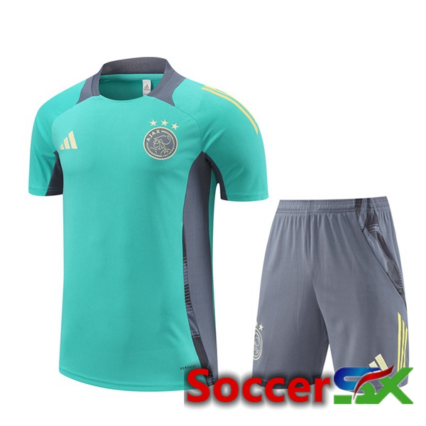 AFC Ajax kit Training T Shirt + Shorts Green 2024/2025