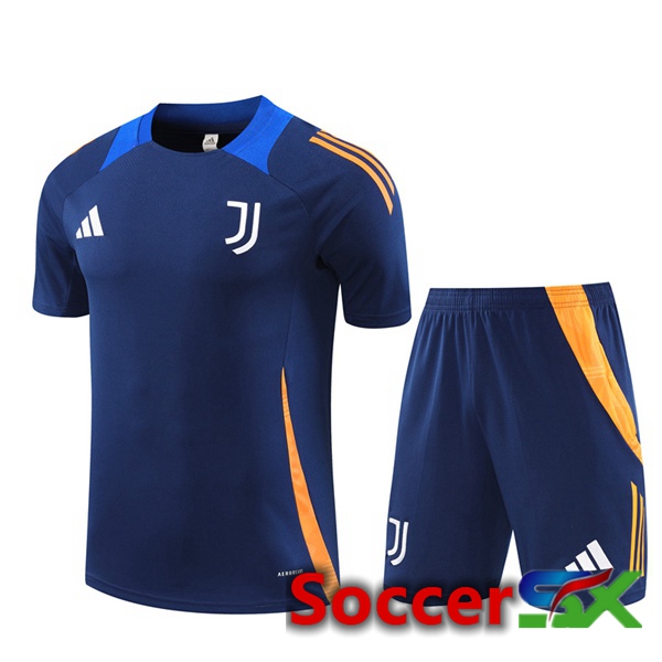 Juventus kit Training T Shirt + Shorts Blue Royal 2024/2025