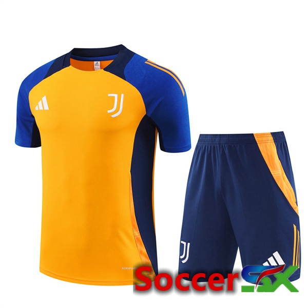 Juventus kit Training T Shirt + Shorts Yellow 2024/2025