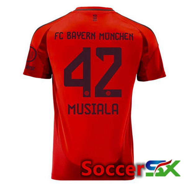 Bayern Munich (Musiala 42) Home Soccer Jersey Red 2024/2025