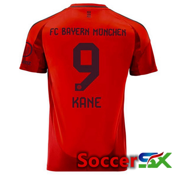 Bayern Munich (Kane 9) Home Soccer Jersey Red 2024/2025