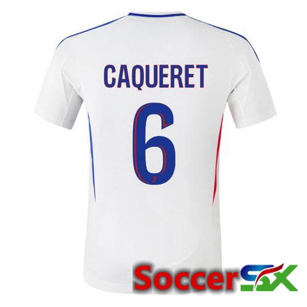 lyon OL (CAQUERET 6) Home Soccer Jersey White 2024/2025