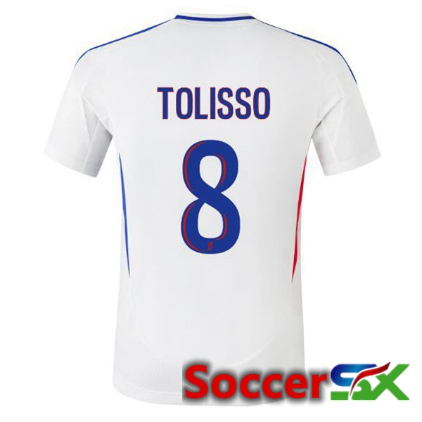 lyon OL (TOLISSO 8) Home Soccer Jersey White 2024/2025