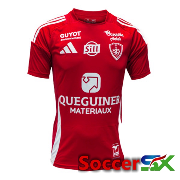 Stade Brestois Home Soccer Jersey Red 2024/2025