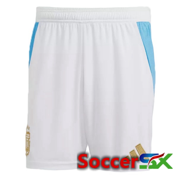 Argentina Home Soccer Shorts White 2024/2025