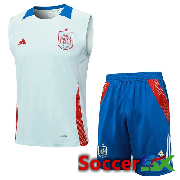 Spain Soccer Vest + Shorts Blue 2024/2025