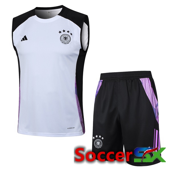 Germany Soccer Vest + Shorts White 2024/2025