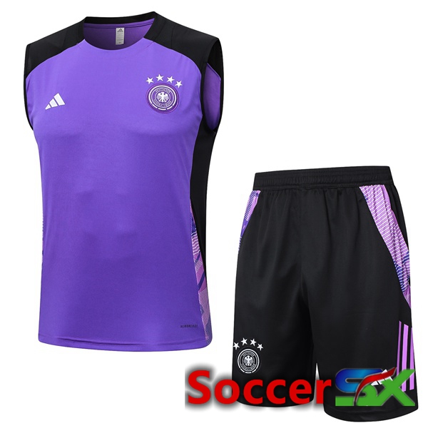 Germany Soccer Vest + Shorts Purple 2024/2025