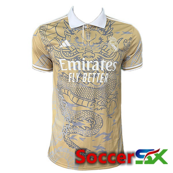 Real Madrid Soccer Jersey Special Edition Yellow 2024/2025